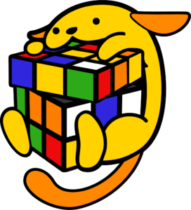 Wapuu with Rubick's Cube